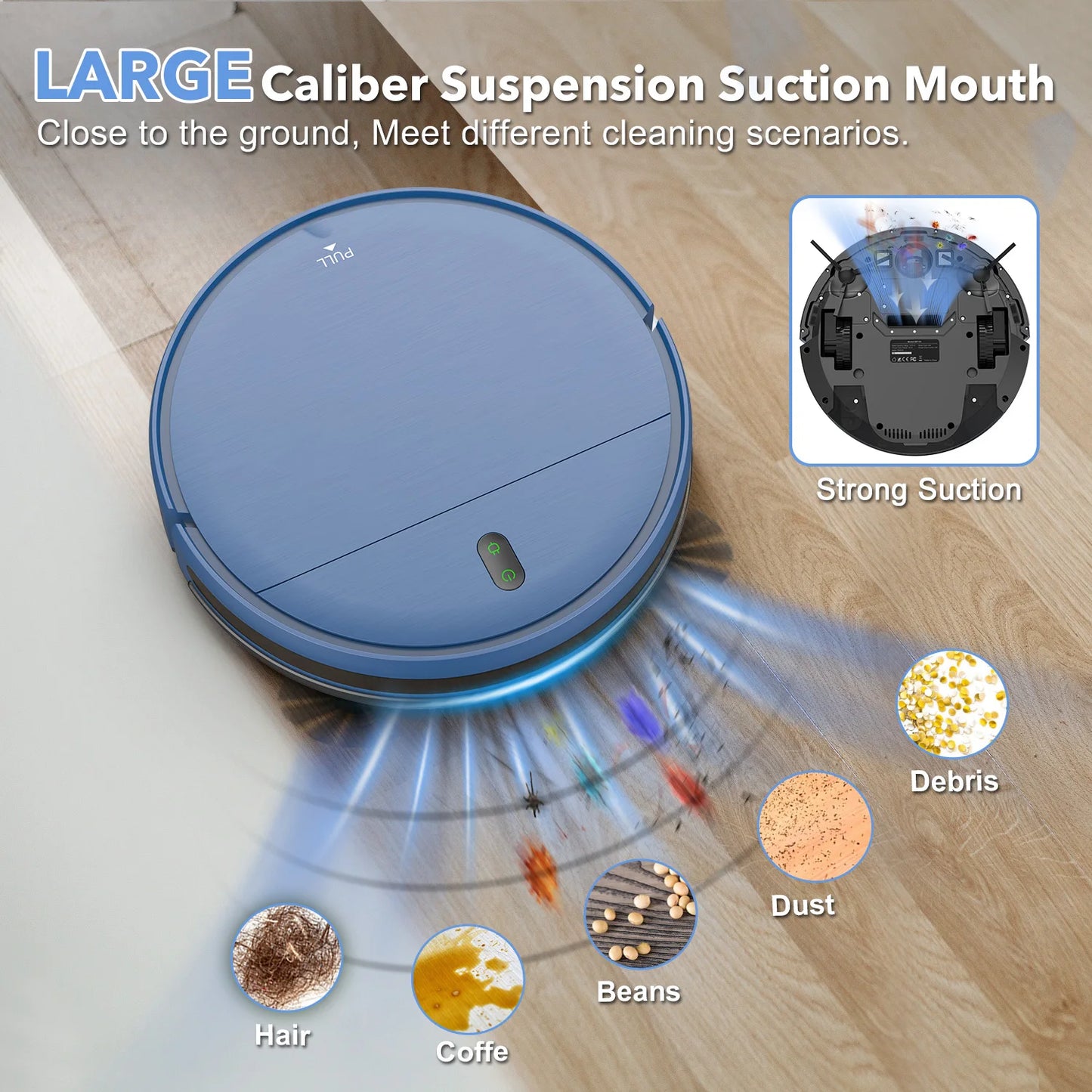 RAYFURN Robot Vacuum Cleaner 6000Pa Power Auto Charging App