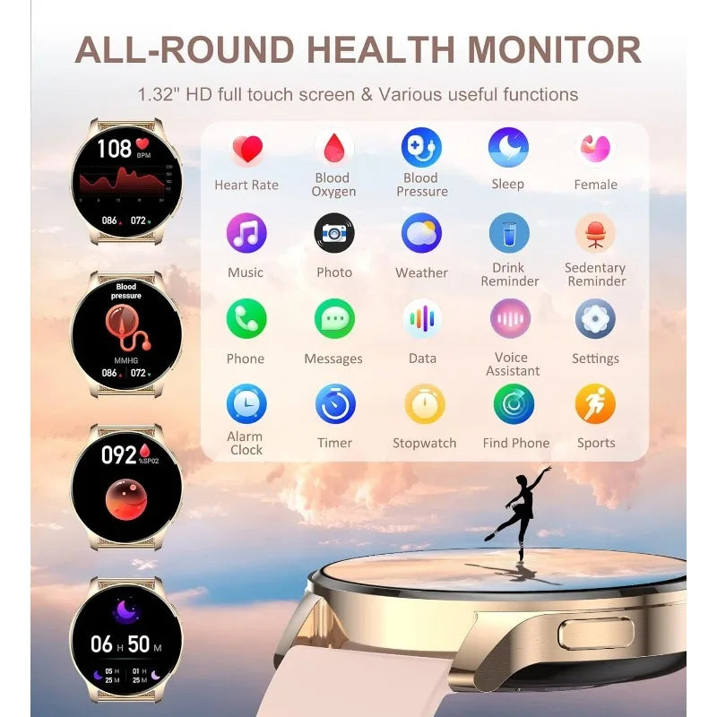 Smart Watch for Women (Answer/Make Call), Fitness Tracker for Android