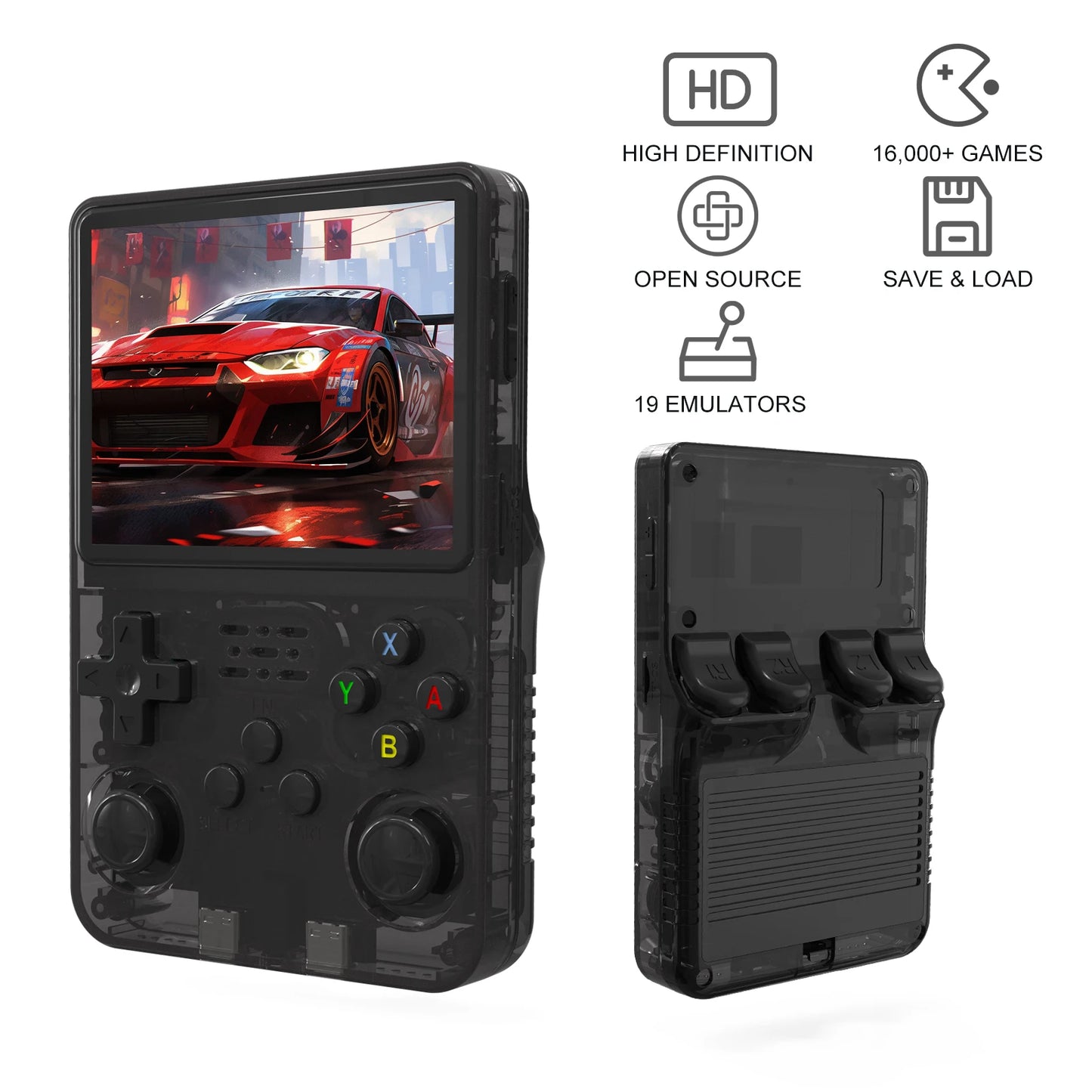 Portable Handheld Game Console 3.5Inch IPS 640x480 Screen Built