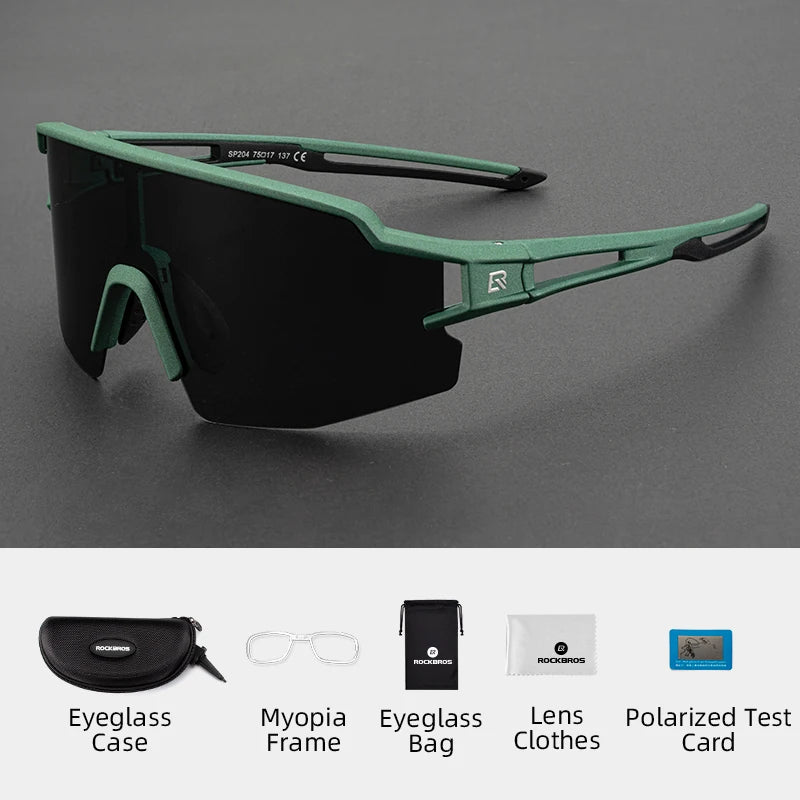 Cycling Glasses Photochromic Polarized Lens Bike Glasses UV400 Protection Eyewear