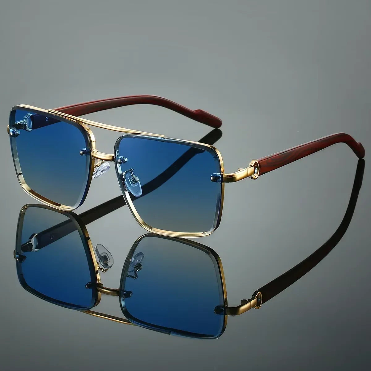 Wooden Sunglasses For Men 2025 Vintage Square Sunglasses Women Trendy