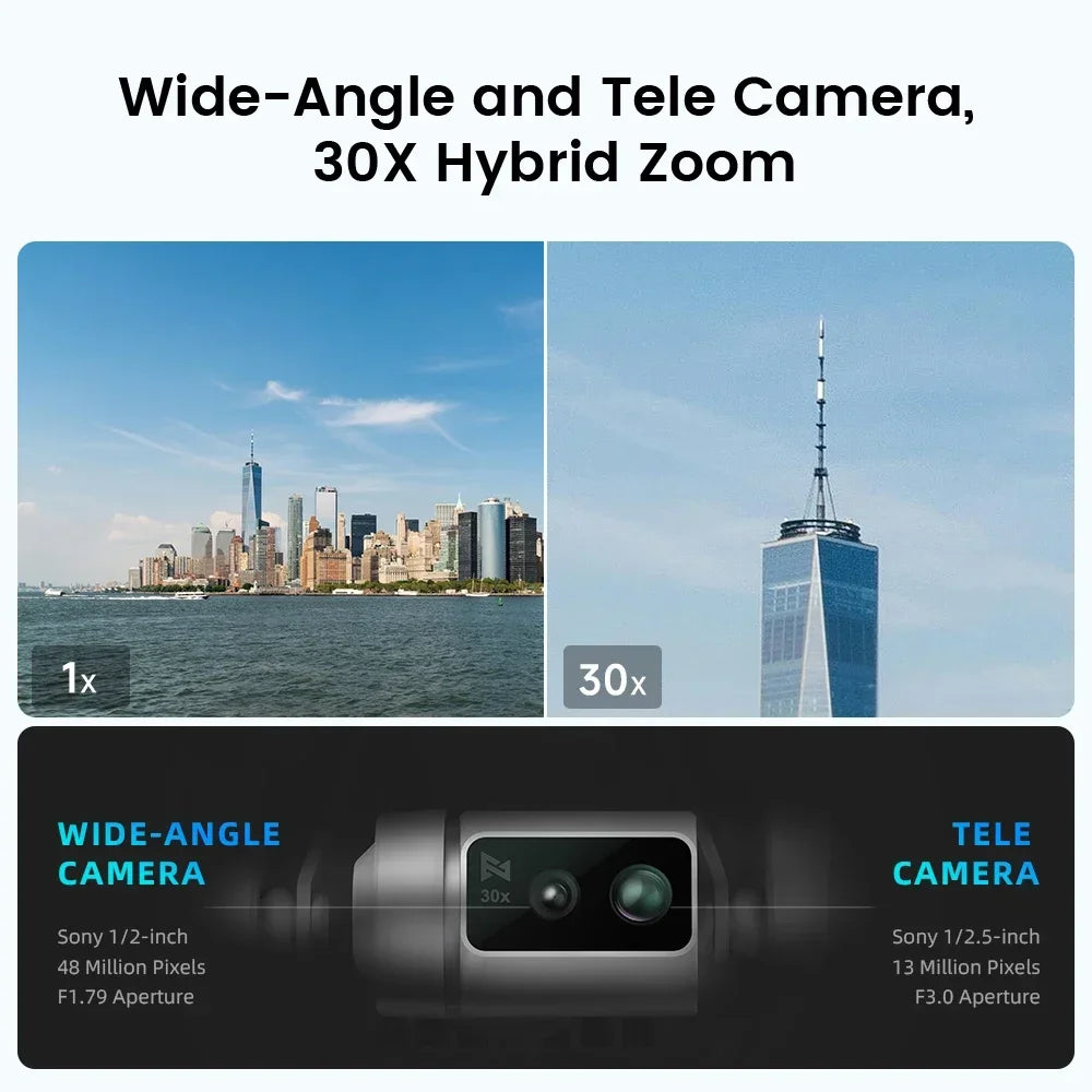 X8 Tele Max drone Dual Sony Cameras 4K 60fps 5.0 20km GPS AI Super Night Video