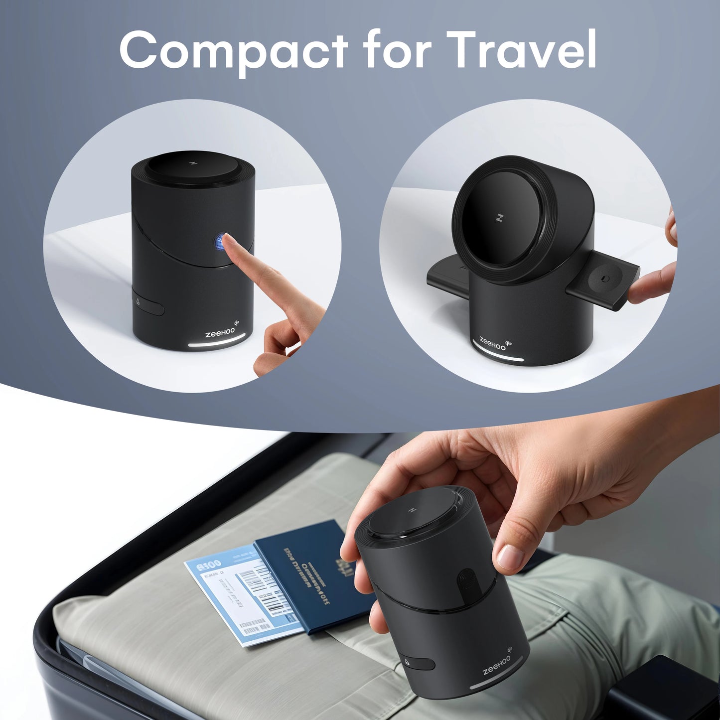 Wireless Charging Station, CylinTrick-R Qi2 15W Fast Charging, 3 in 1