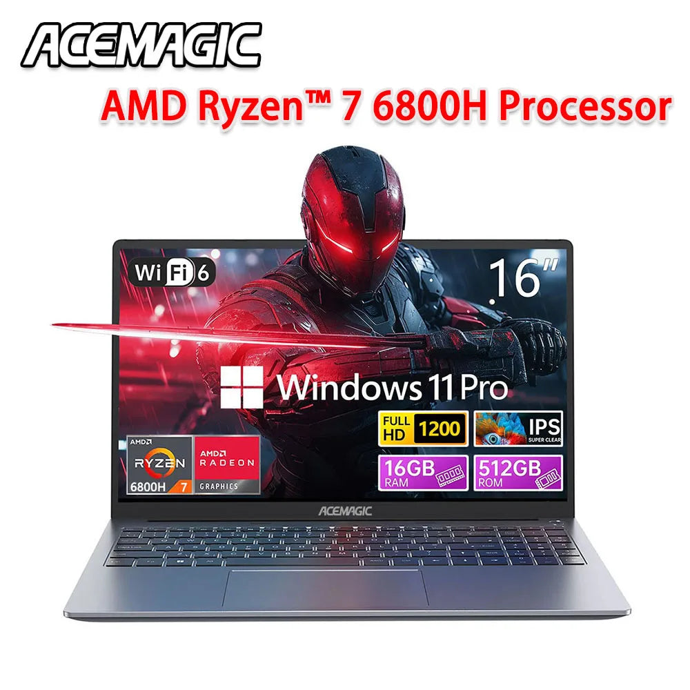 16.1" Ultra Slim 4400MAH Laptop 16GB LPDDR5 Ram 512GB Rom Windows 11Pro