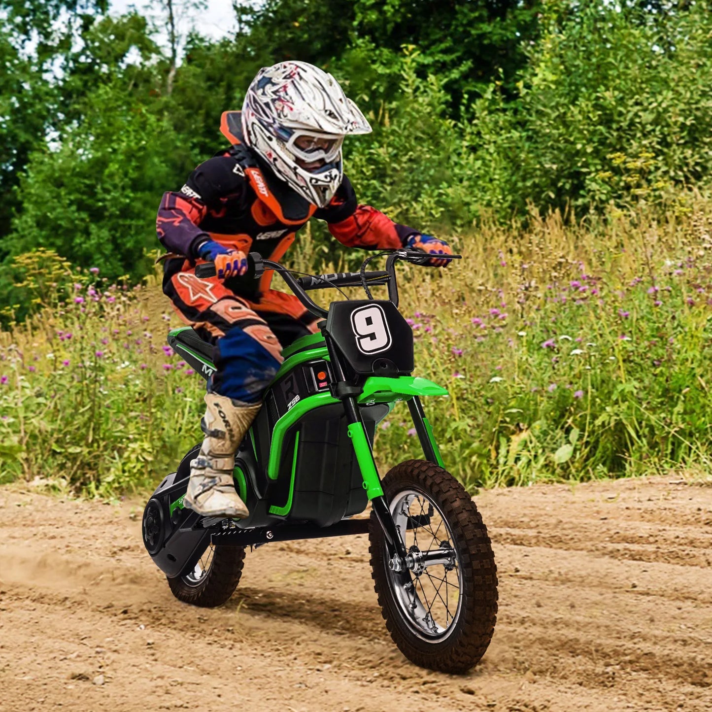 Electric Dirt Bike for Kids 350W Ride On Motorcycle Ages 5 and up