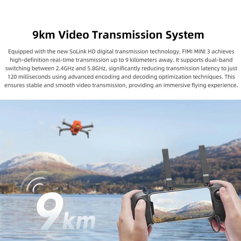 GPS drone with 3-Axis Gimbal 249g Transmission 64-Min Flight Time