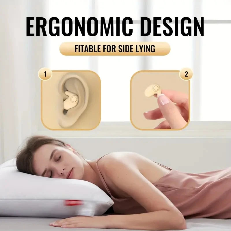 Mini Headphones Bluetooth Invisible Wireless Headset,Sleep Earphone With Mic