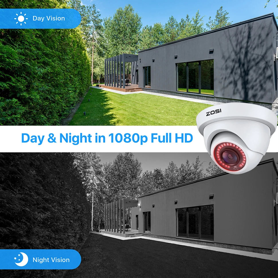 4Pack 2.0MP HD 1080P Security Cameras Kit Indoor Outdoor Home CCTV