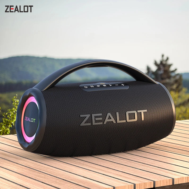 Zealot-S97 80W high power bluetooth speaker portable RGB colorful light