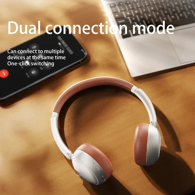 Bluetooth Headphone -45dB BT-5.4 INS Retro Style Headsets 70H Playtime