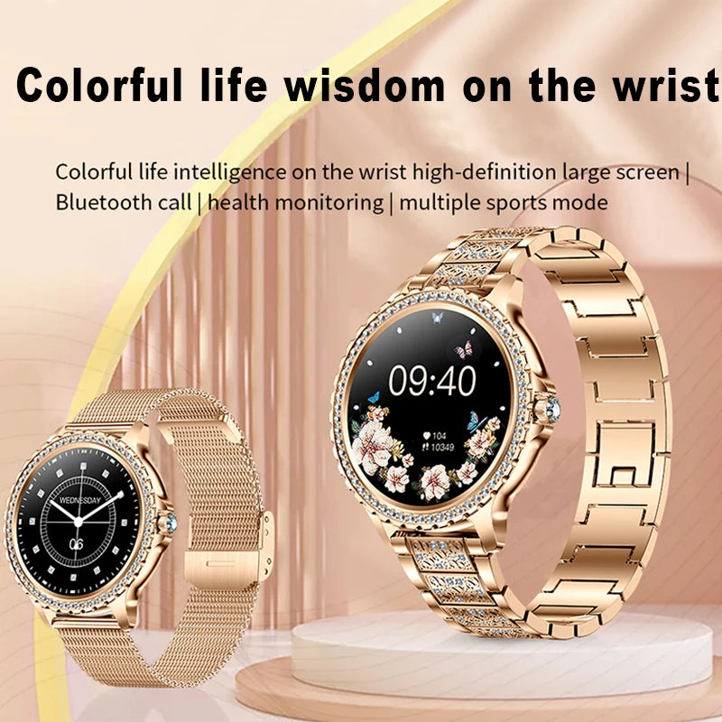 Mijia Women Smart Watch True Blood Oxygen HD Screen Diamond Bracelet Bluetooth