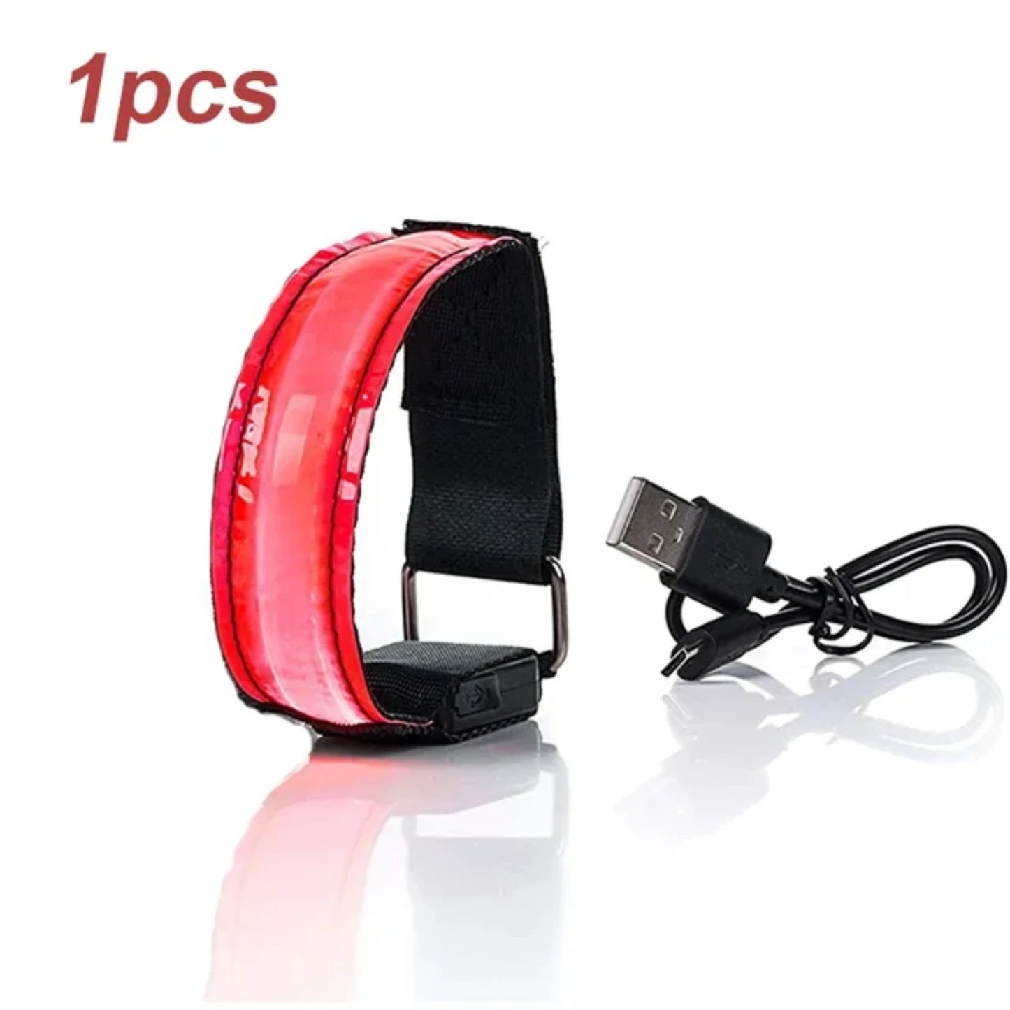 USB Charging Luminous Night Armband Bracelet Safety Belt