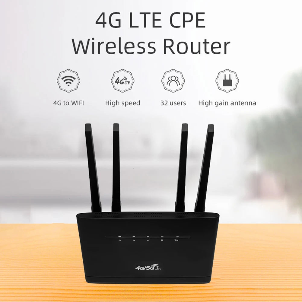 4G Wireless Router 300Mbps 4G LTE CPE Router Modem
