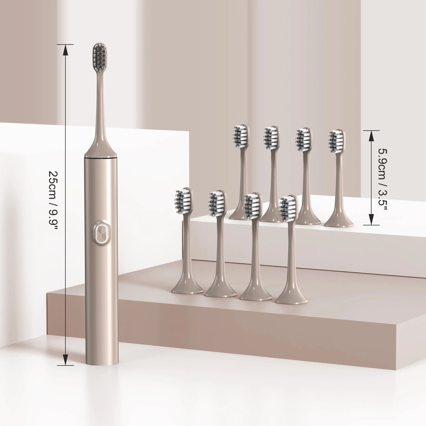 Electric Toothbrush with 8 Brush Heads 4 Modes 3 Adjustable Speeds