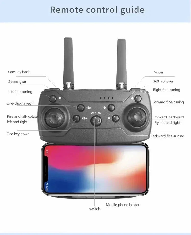 2025 E88Pro RC Drone 4K Professinal With 3 Battery 1080P Wide Angle HD