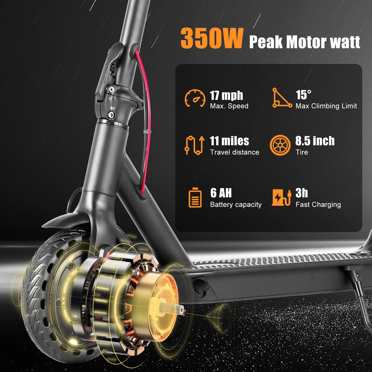 Mini Electric Scooter Smart APP 8.5inch tire Foldable E Scooter Long Range Electric Scooters for Commuters