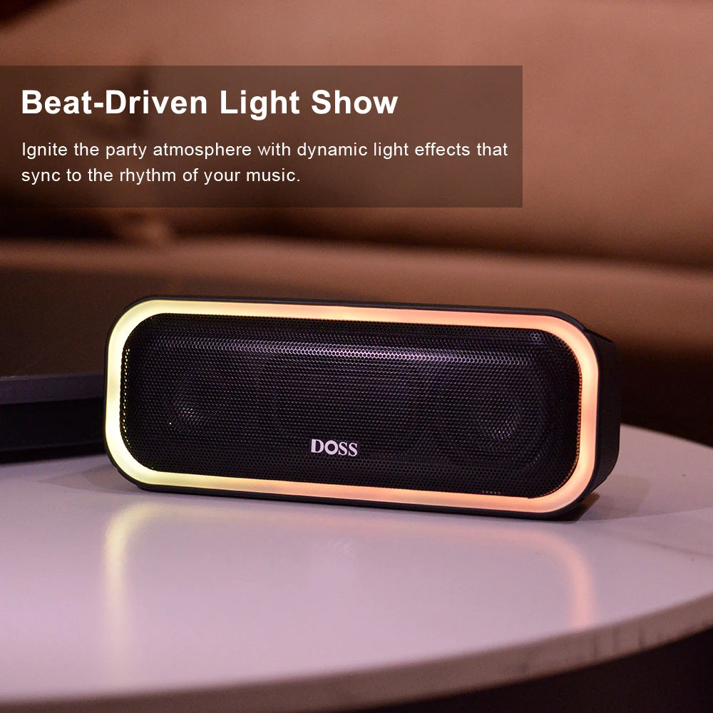DOSS Bluetooth 5.0 Speaker Powerful 20W Stereo Sound Extra Bass Sound
