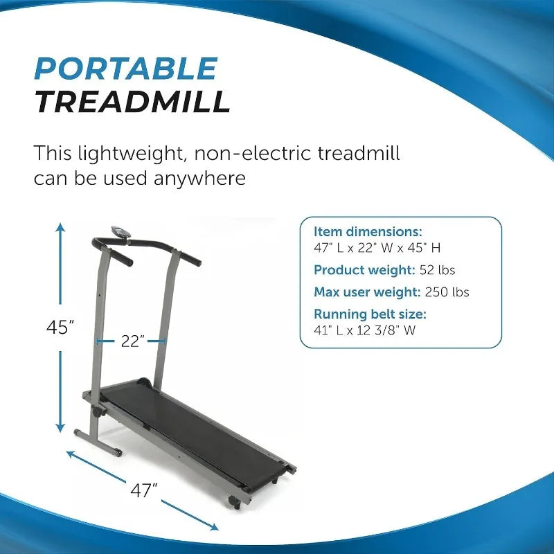 Stamina Inmotion T900 Manual Treadmill Foldable Fitness Treadmill with Smart Workout App