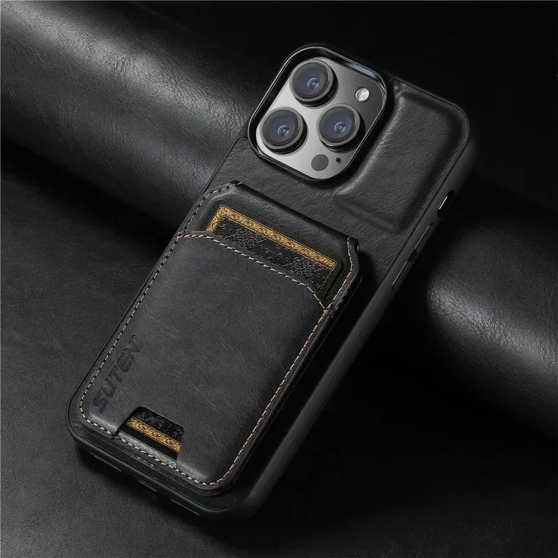 Luxury Wallet Phone Case Card Holder Leather Magnetic Pocket Cover For iPhone