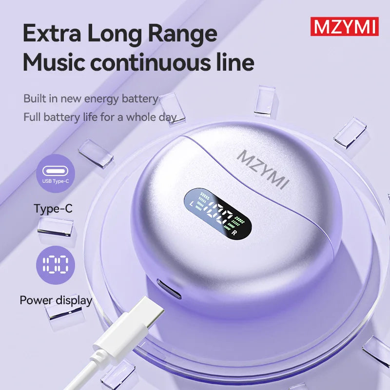 Bluetooth5.4 Earphones M79 Waterproof Sports Music Headphones LED Display