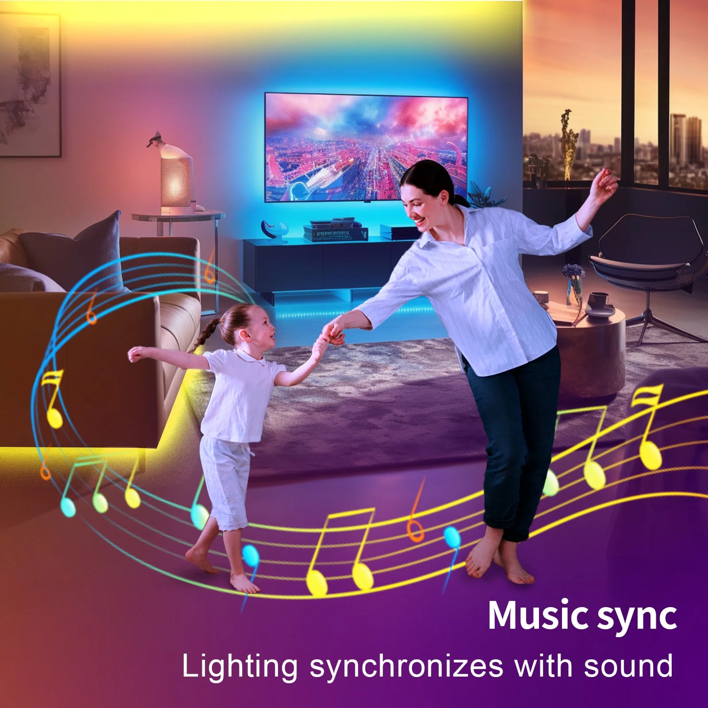 100FT WIFI outdoor LED strip lights, music synchronization