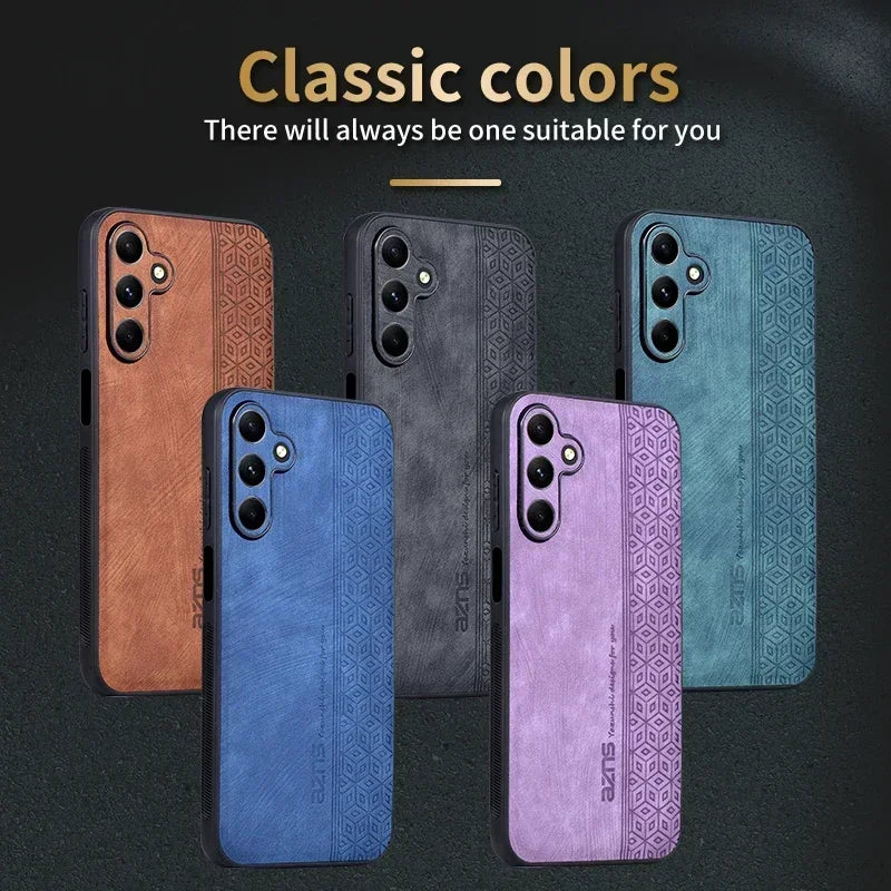 Luxury Leather Phone Case For Samsung Galaxy A15 A25 A35 A55 5G Bumper