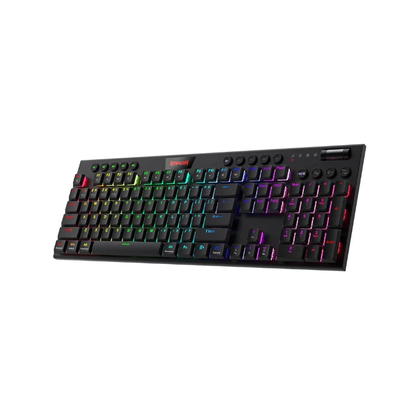 Wireless RGB Mechanical Keyboard, Bluetooth/2.4Ghz/Wired Tri-Mode Low Profile