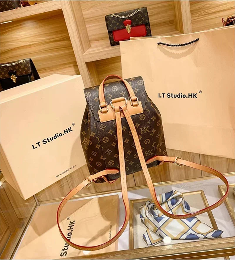 Designer Bags Presbyopia Casual Brown Backpack Fashion brand Luxury genuine leather
