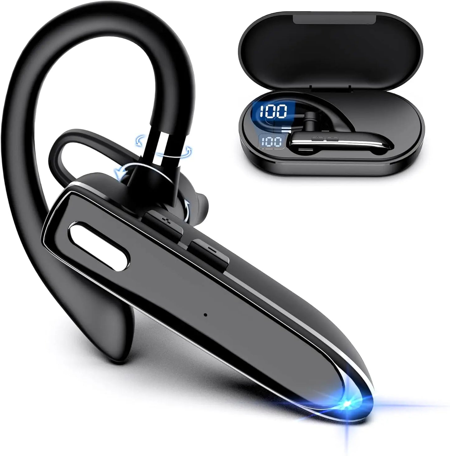 Bluetooth Headset Wireless Hands-Free Phone with Mic Hands-Free Earphones