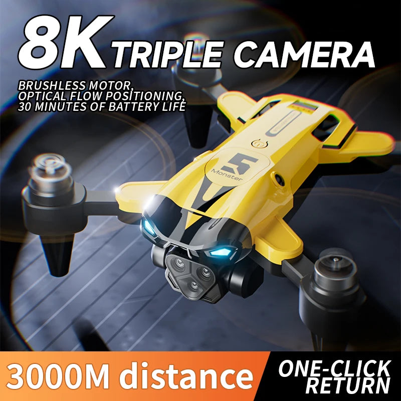 New M5 Max Drone 8K Professinal 4K HD Camera Wide Angle Optical Flow