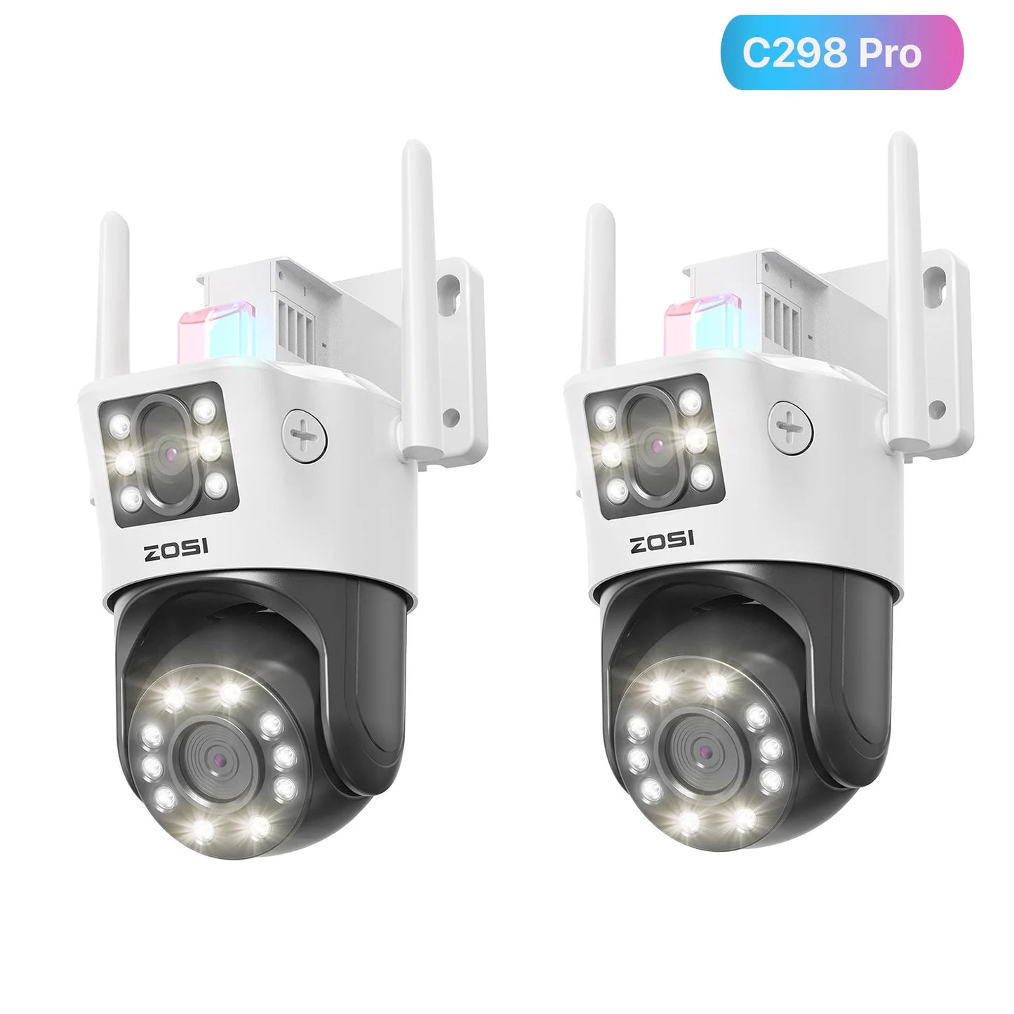 C298 Max 4K 8MP Dual-Lens(2x4MP) Wired WiFi PTZ Security Camera Outdoor