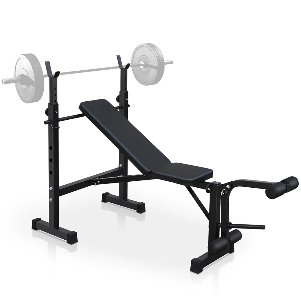 Weight Bench Press Set with Squat Rack and Bench Strength Training For Home Gym