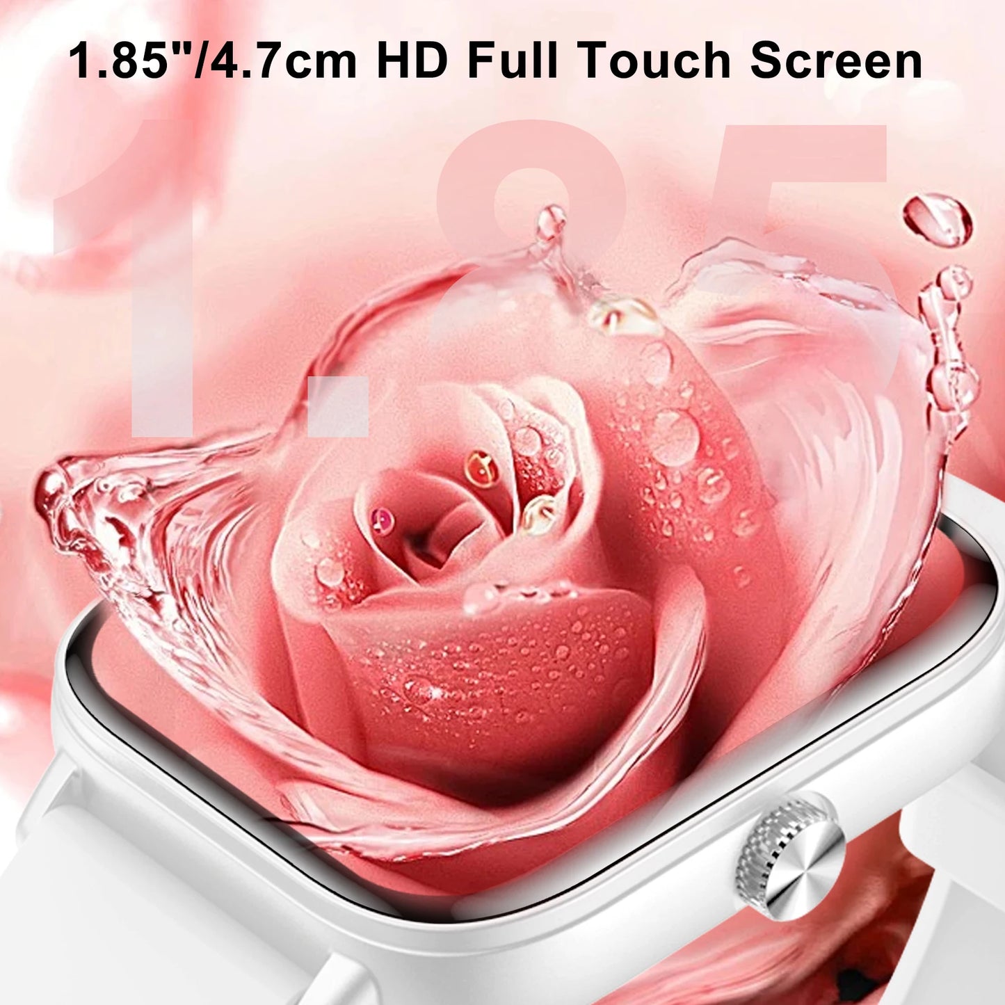 Smart Watch-Call & Message Alerts,1.85"Full Touchscreen Fitness Tracker