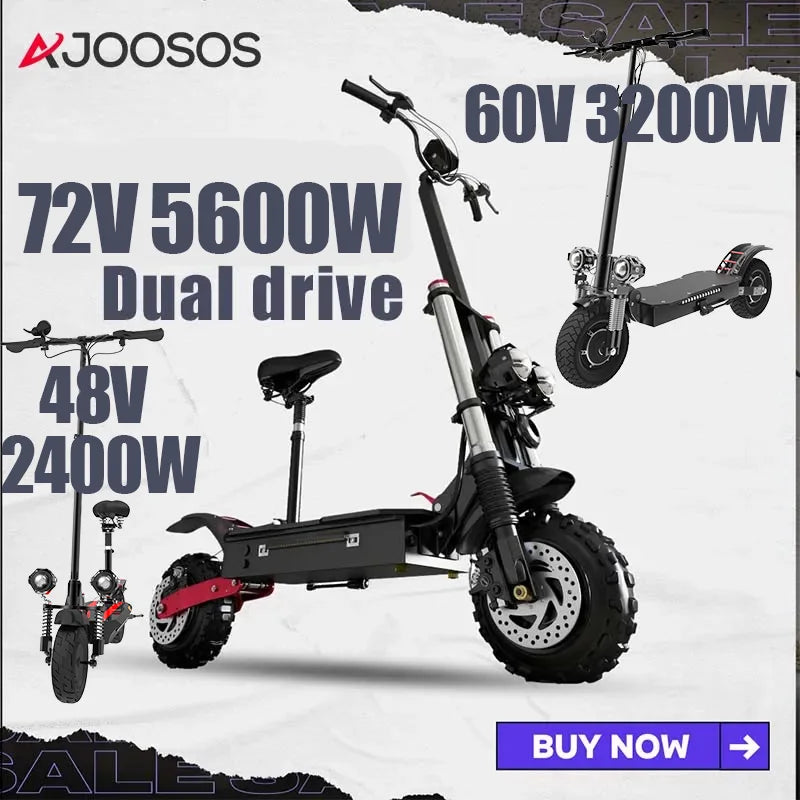 500 Electric Scooter 2400W-5600W Dual Motor Electric Scooters Adults Removable Seat