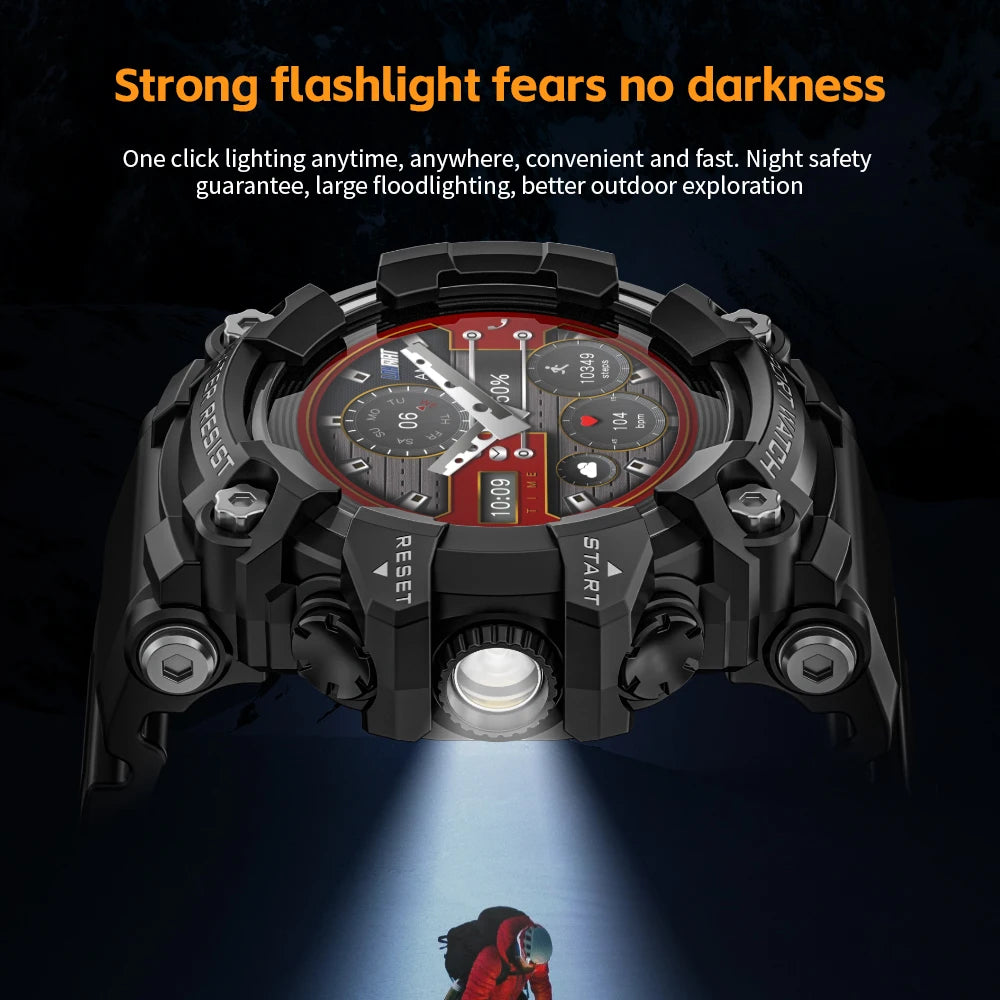 Rugged Sport Smart Watch ATTACK-GT Bluetooth Calls Colorful Waterproof Military