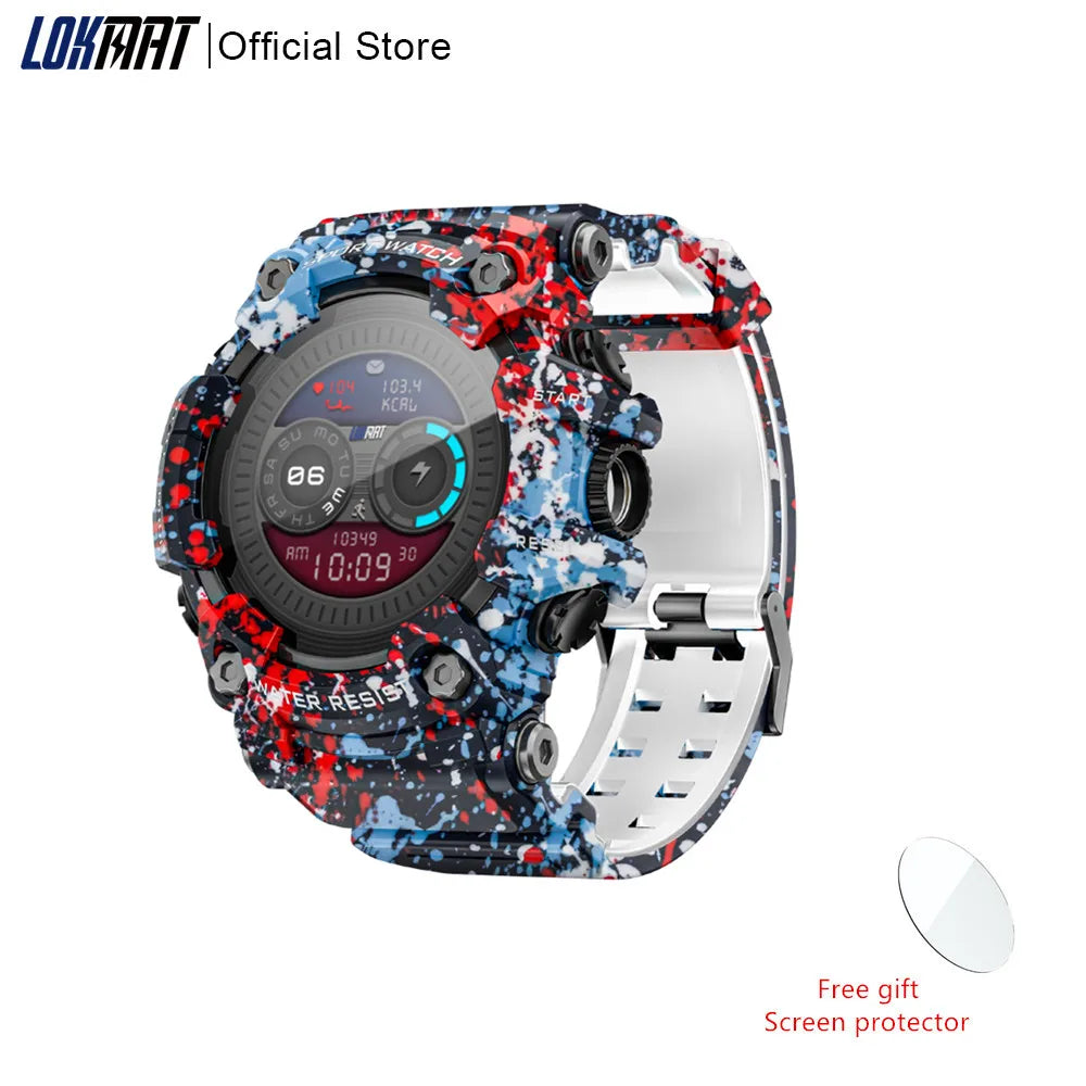 Rugged Sport Smart Watch ATTACK-GT Bluetooth Calls Colorful Waterproof Military