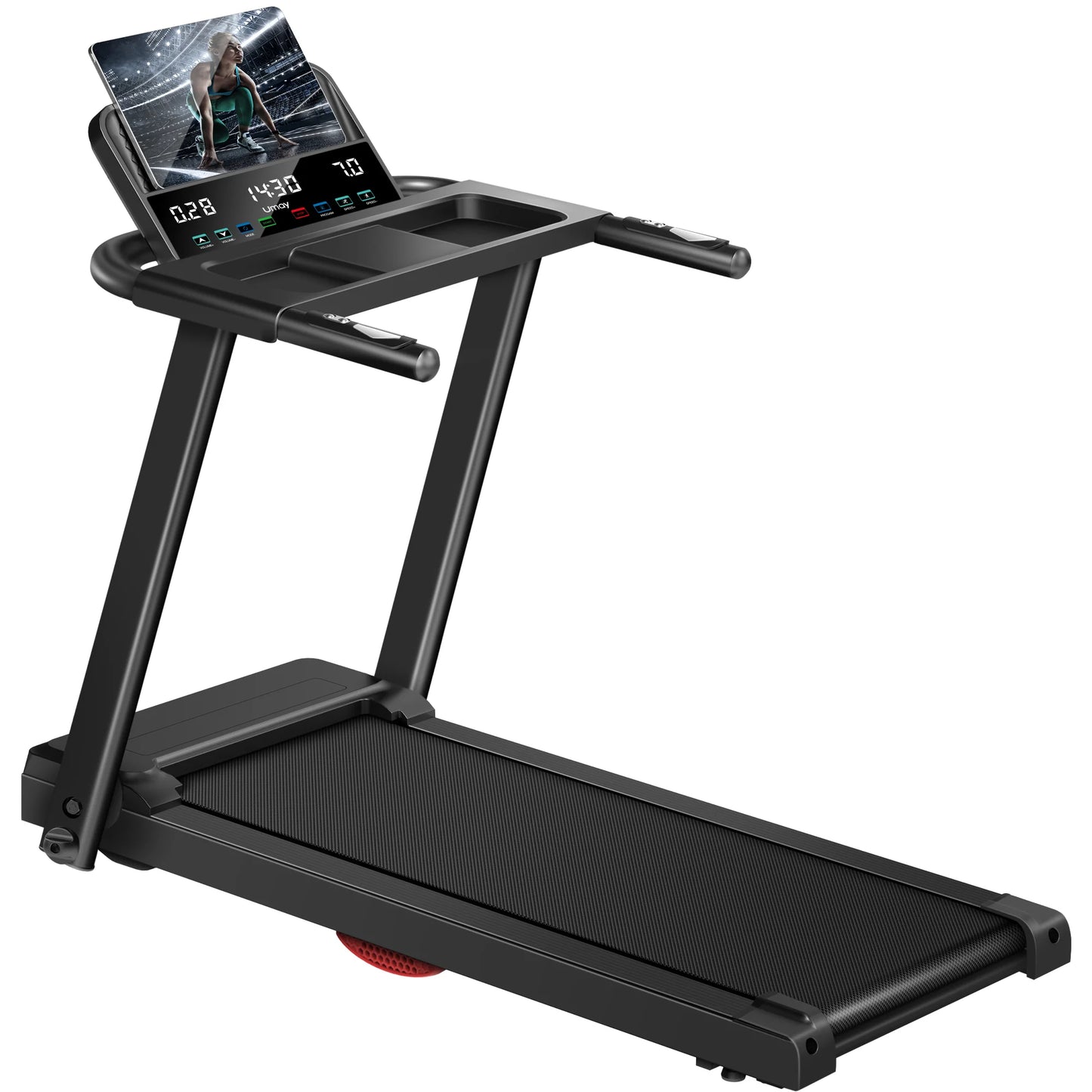3.0HP Brushless Foldable Home Treadmill | 300LB Capacity | HR Monitor