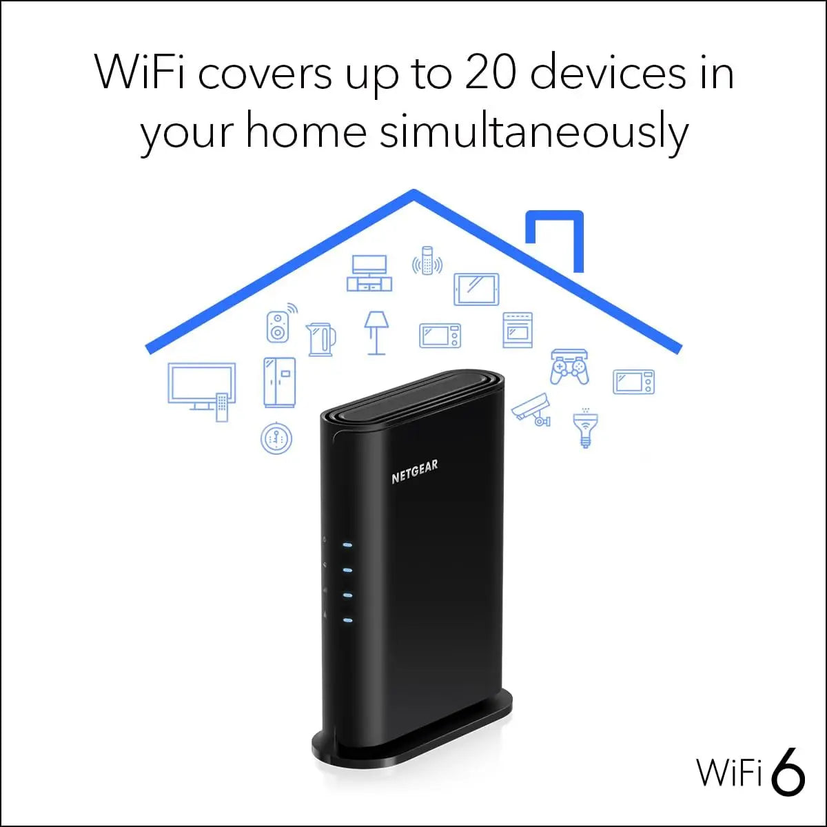 AX1800 WiFi 6 Router – Up to 1.8 Gbps, 1500 sq. ft. Coverage, 20 Devices, Dual-Band