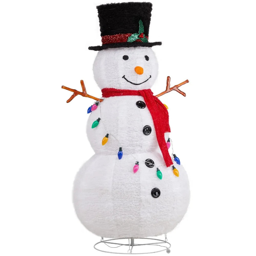 Christmas Snowman 4 FT with LED Lights for Garden Lawns Yard Holiday Decoration