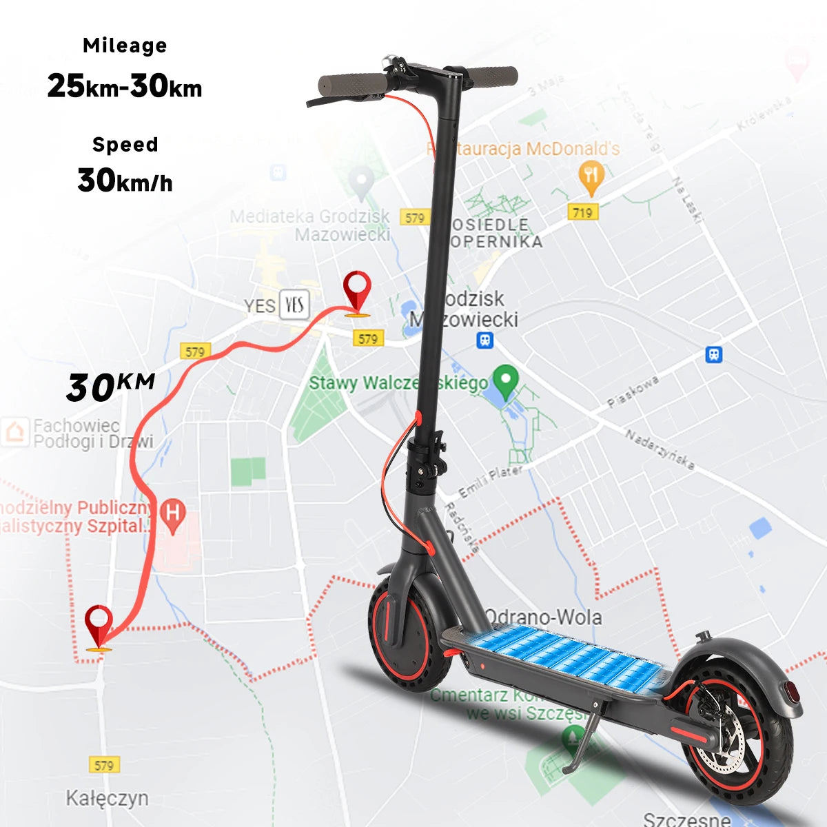 Electric Scooter Foldable Skateboard Hoverboard Kick Scooter 36v