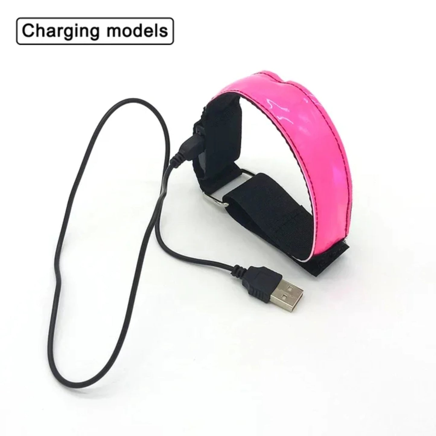 USB Charging Luminous Night Armband Bracelet Safety Belt