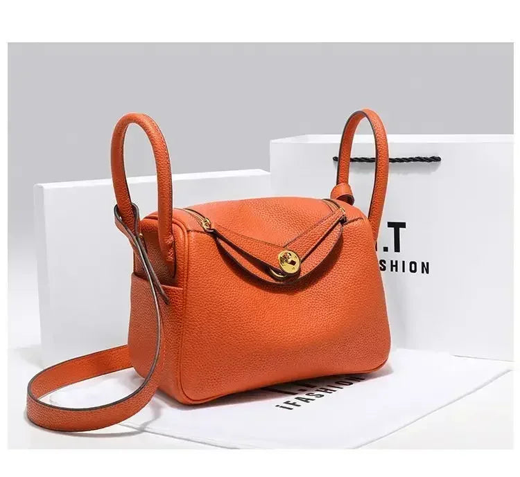 Genuine Leather Lady Lindi Bag Large Shoulder Bag for Women Cute Ladies