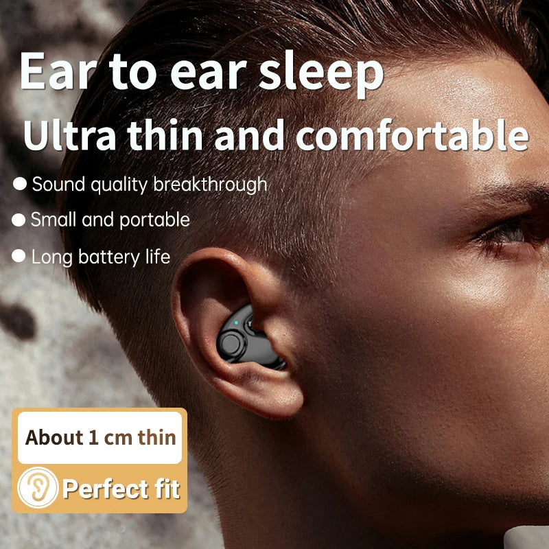 Earbuds for Side Sleepers Invisible Bluetooth Ear Buds 6H Playback