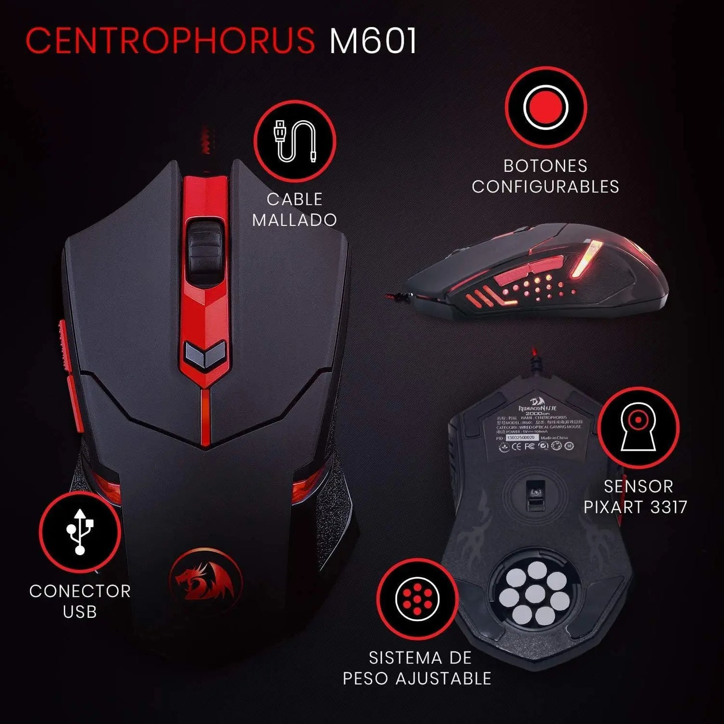 S101 Gaming Keyboard, M601 Mouse, RGB Backlit Gaming Keyboard,