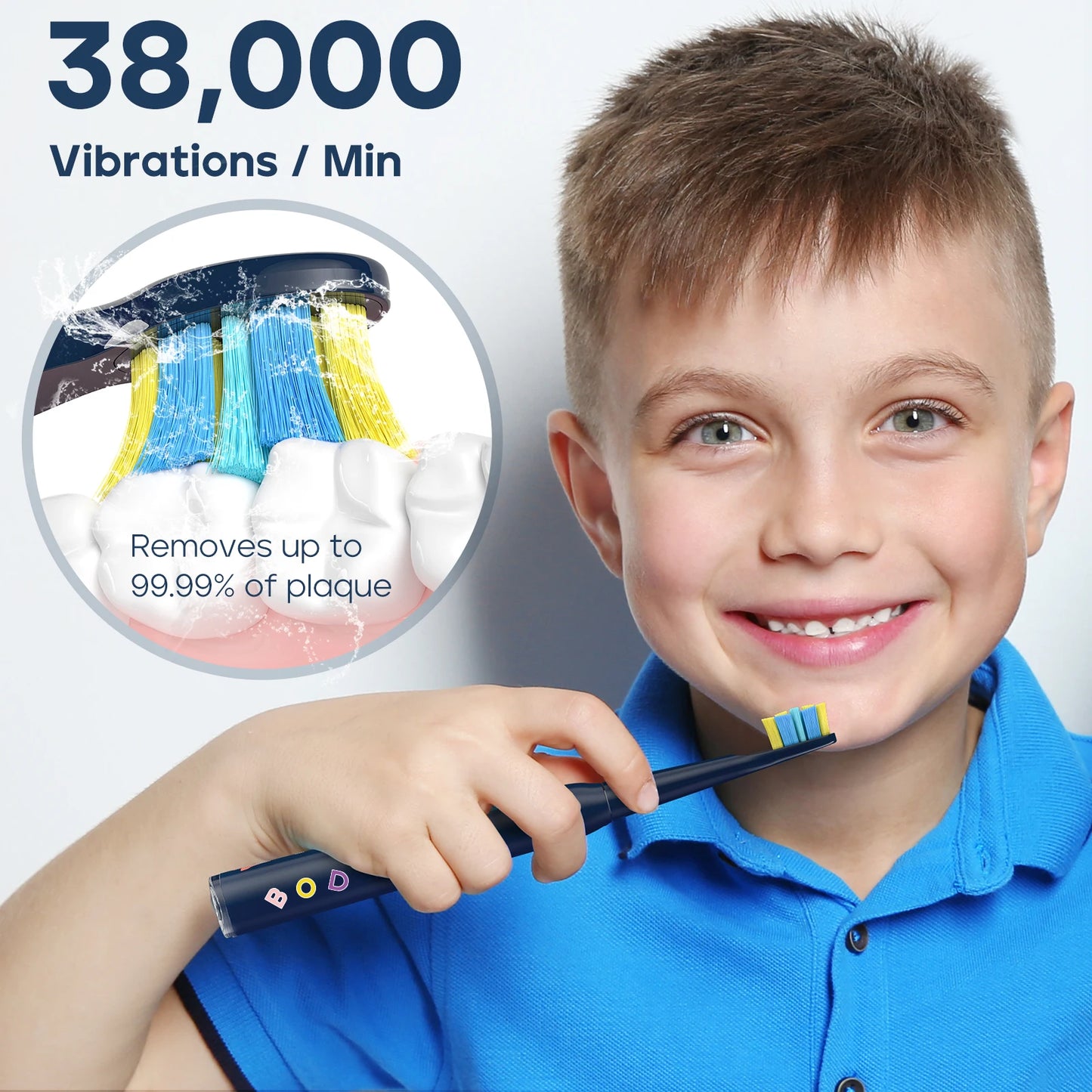 ids Electric Toothbrush for 6+Years 5 Modes Rechargeable Waterproof