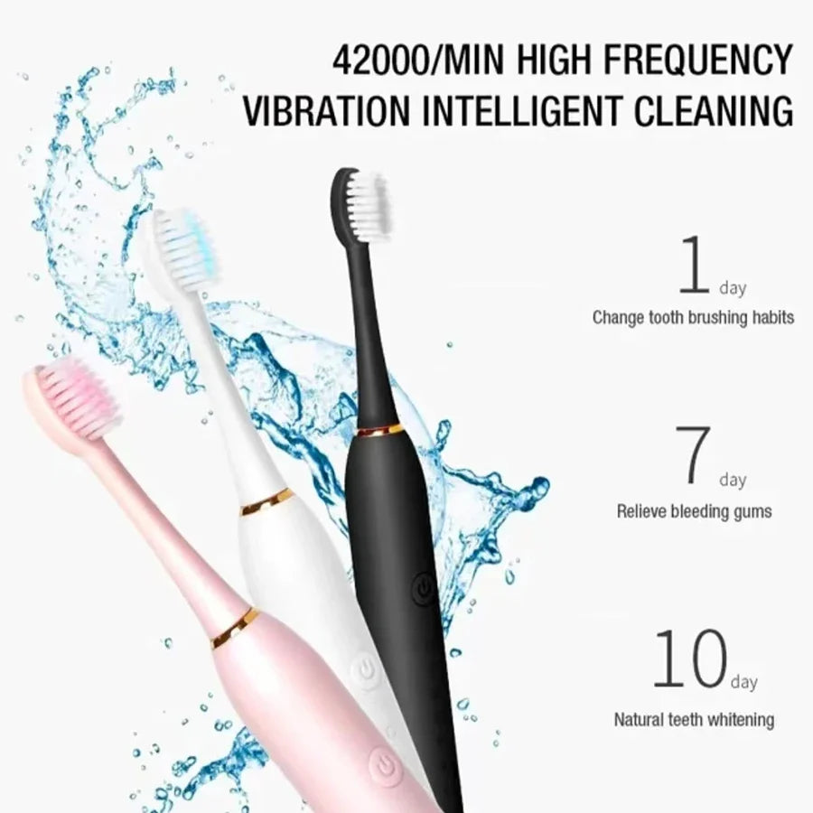 Sonic Electric Toothbrush for Adults Waterproof Brush Head