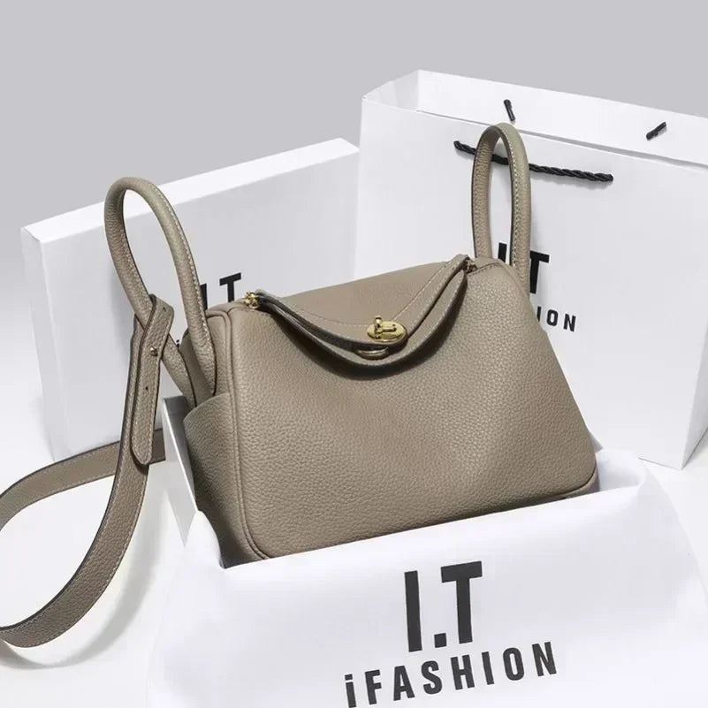 Genuine Leather Lady Lindi Bag Large Shoulder Bag for Women Cute Ladies
