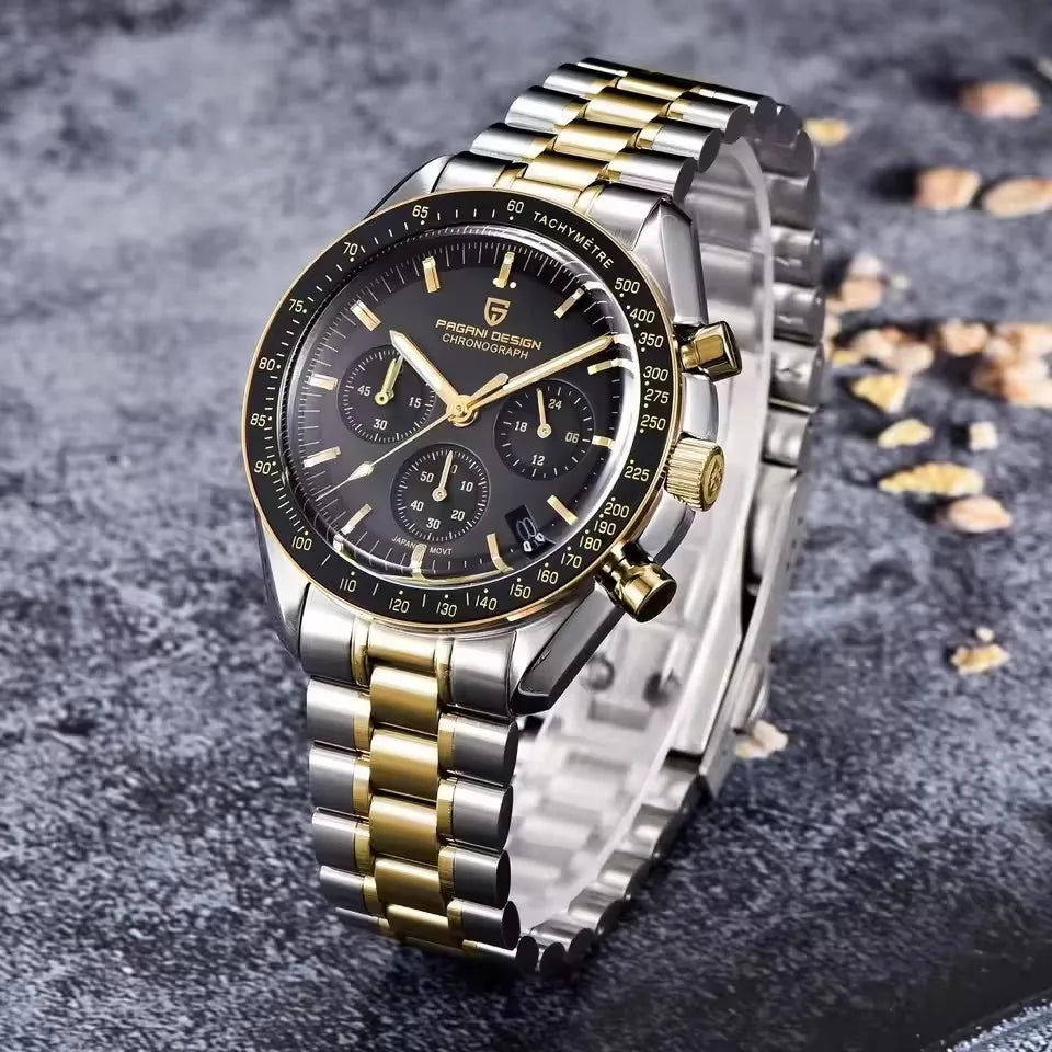 2025 New DESIGN Moon Men's Watches Gold Luxury Quartz Watch For Man
