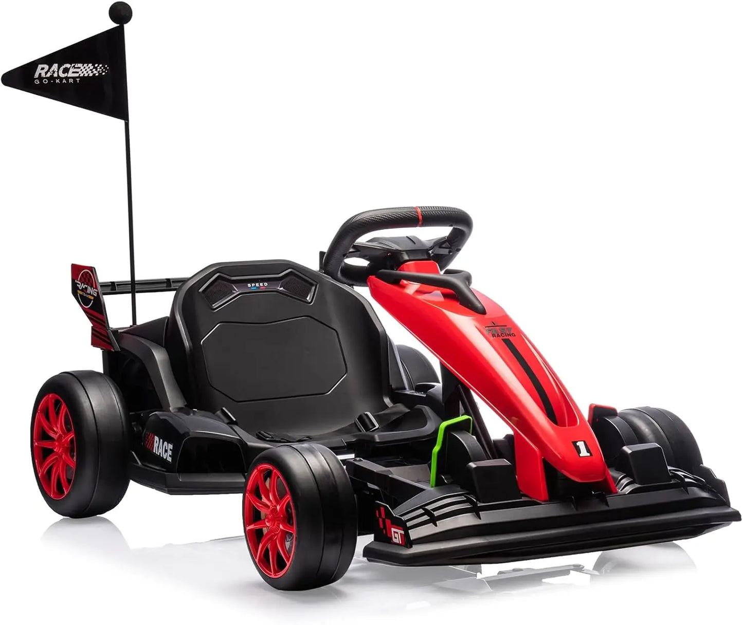 24V Go Kart, Electric Drift Kart Car with Adjustable Seat, Outdoor Ride