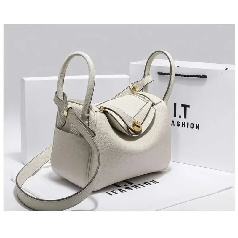 Genuine Leather Lady Lindi Bag Large Shoulder Bag for Women Cute Ladies